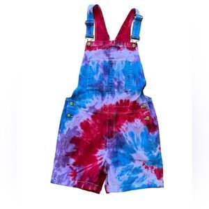 Chubbies Disco Jumpers Chubberalls Overalls Size Medium Rainbow Tie Dye -S